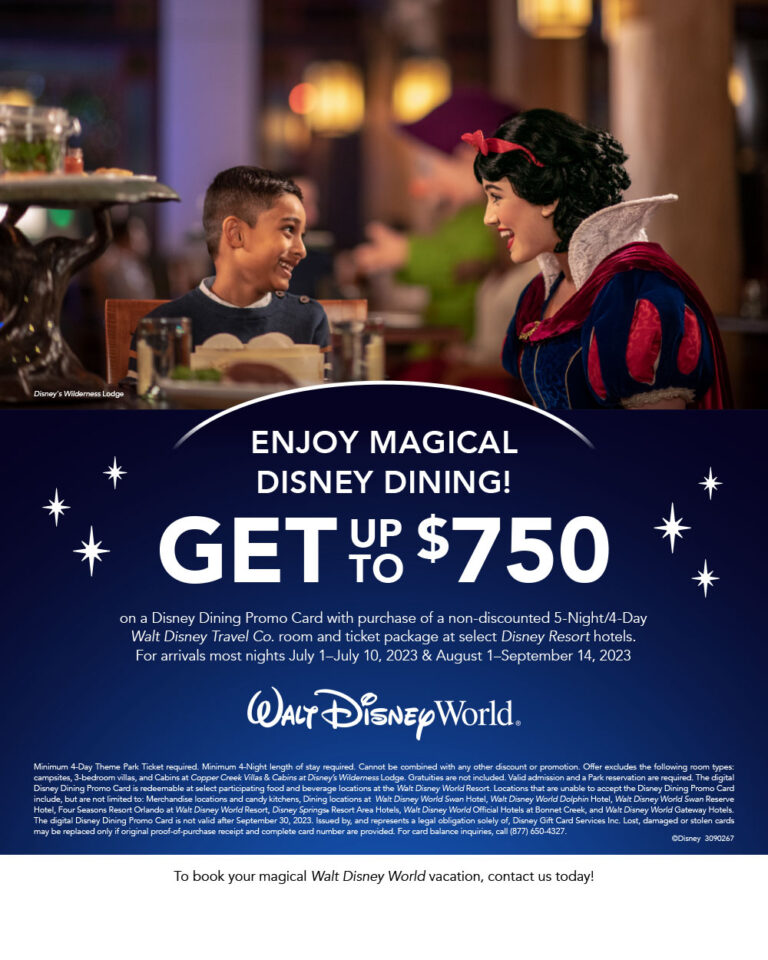 2023 Walt Disney World Dining Promo Card Giveaway Disney by Mark